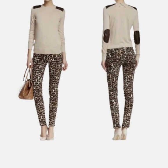 Kate Spade Broom Street Leopard Print Jeans - Picture 2 of 9